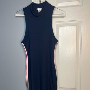 “Bozzolo” striped navy blue dress